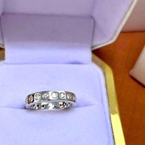 Diamond 14k White Gold Eternity Band